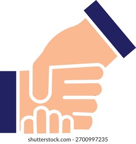 Icono colorido del Vector de las manos de Shake