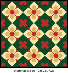 Colorful Shamrocks and Four-Leaf Clover Pattern Perfect for Saint Patrick's Day Celebrations and Festive Décor