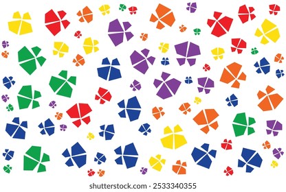 Colorful Shape Abstract background in flat style