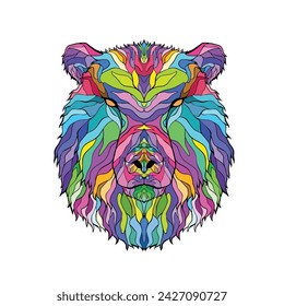 colorful shape bear for logo or any kind of commercial needs