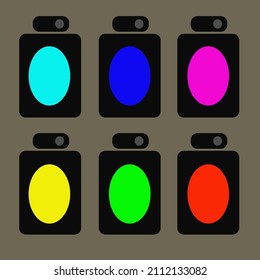 Colorful shape look like bottle on dark background