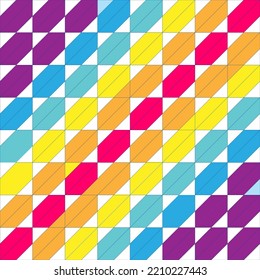 Colorful shape seamless pattern design for wrapping paper, box, gift. vector texture. 