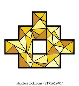 Colorful Shape unique  Square Mosaic Trendy