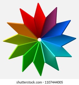 colorful shapes. 3d style vector illustration