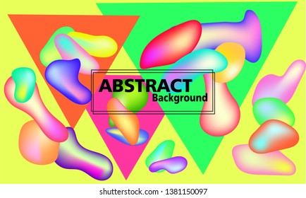  colorful shapes. Abstract background