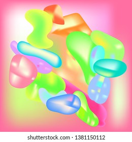  colorful shapes. Abstract background