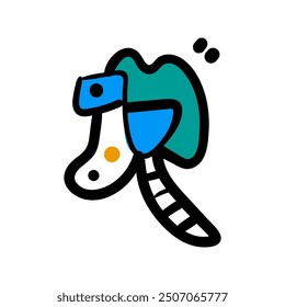 Formas coloridas y objetos de garabato, ilustración de moda contemporánea moderna Abstractas.