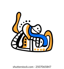 Formas coloridas y objetos de garabato, ilustración de moda contemporánea moderna Abstractas.