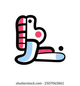 Formas coloridas y objetos de garabato, ilustración de moda contemporánea moderna Abstractas.