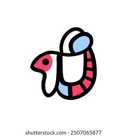 colorful shapes and doodle objects, .Abstract modern contemporary trendy illustration.