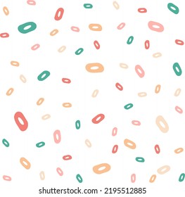 Colorful shapes are falling down, looking like a background and wallpaper. Confetti background.