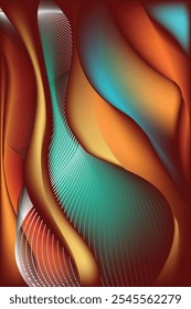 Colorful shapes are featured in an abstract background illustration.