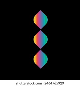 colorful shapes in front of the background