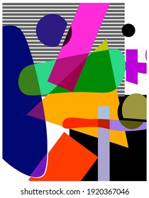 formas coloridas y líneas ilustran el vector de fondo abstracto.