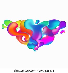 Colorful shapes. Liquid multi-colored bubbles. Abstract background. Lava lamp pattern. Vector illustration.