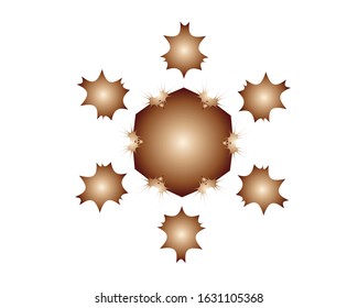 Colorful shapes of the object in various abstract designs. Vector illustration on white background.