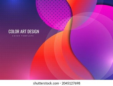 Formas coloridas sobre un fondo creativo, diseño geométrico moderno. Plantilla de diseño de presentación de empresa o tecnología, plantilla de folleto o folleto o banner web geométrico. Ilustración del vector