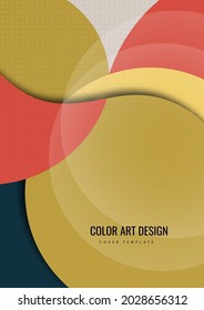 Colorful shapes on a gray background, modern geometric pattern. Business or technology presentation design template, brochure or flyer template or geometric web banner. Vector illustration