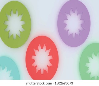 
colorful shapes on white background