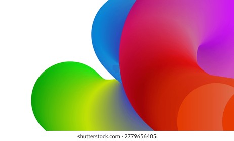 colorful shapes on white background