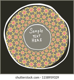 Colorful  shapes. Sacred geometry.Outline Mandala frames.