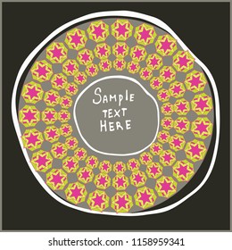 Colorful  shapes. Sacred geometry.Outline Mandala frames.