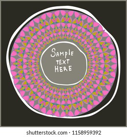 Colorful  shapes. Sacred geometry.Outline Mandala frames.