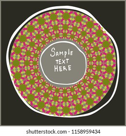 Colorful  shapes. Sacred geometry.Outline Mandala frames.
