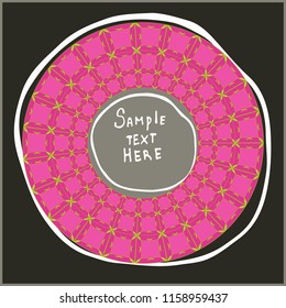 Colorful  shapes. Sacred geometry.Outline Mandala frames.