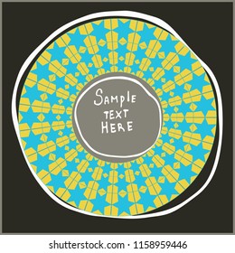 Colorful  shapes. Sacred geometry.Outline Mandala frames.