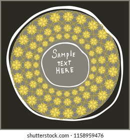 Colorful  shapes. Sacred geometry.Outline Mandala frames.