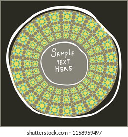 Colorful  shapes. Sacred geometry.Outline Mandala frames.