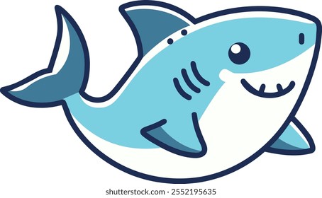 Colorful Shark Vector Illustration Design