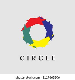 colorful sharp circle vector illustration