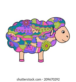 Colorful sheep