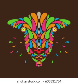 Colorful Sheep Head 