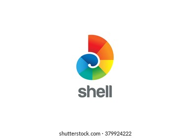 Colorful Shell Logo abstract design vector template