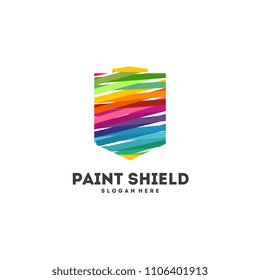 Colorful Shield logo designs concept vector, Abstract Shield logo template
