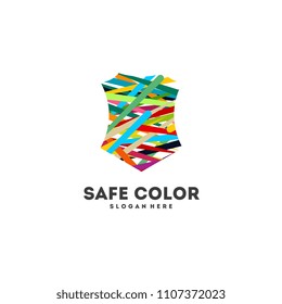 Colorful Shield logo designs concept vector, Abstract Shield logo template