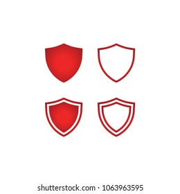 Colorful shield logo icon template