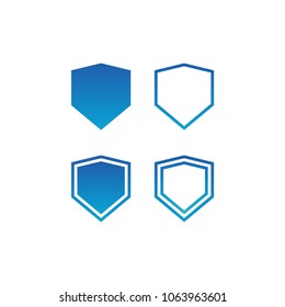 Colorful shield logo icon template