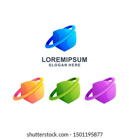 Colorful Shield  Logo Template Design