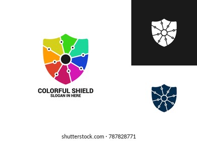 Colorful Shield Logo Template Design