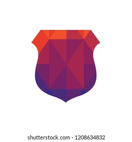 Colorful shield vector. Shield Icon Picture,  vector Flat, shield App and Web symbol.