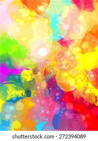 Colorful shine brush strokes background. Vector version