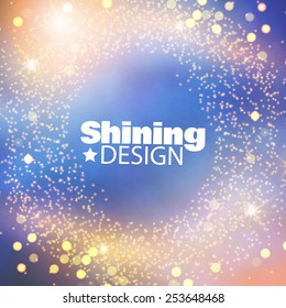 Colorful shining circle flash background. Vector illustration