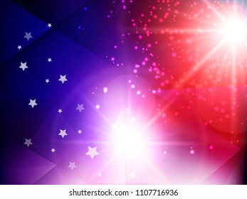 Colorful Shiny Abstract Background for 4th of July, America Independence Day.