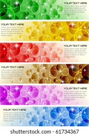 Colorful Shiny Banner Set