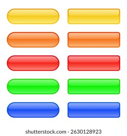 Colorful Shiny Blank Web Buttons Collection