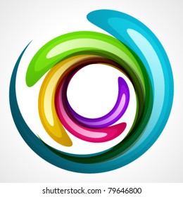 Colorful shiny bubbles. Vector background Eps 10.